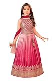 MIVVAFELLA Girls Lehenga Choli Set, Traditional Indian Ethnic Wear, Embroidered Crop Top with Skirt and...