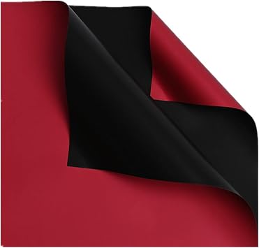 20 Sheets Black/Wine Red Waterproof Wrapping Flower Paper,Florist Supplies Bouquet Paper,Floral Wrapping Paper Sheets Frosted Bouquet Packaging Paper for Wedding Engagement 23 x 23"-Double Color
