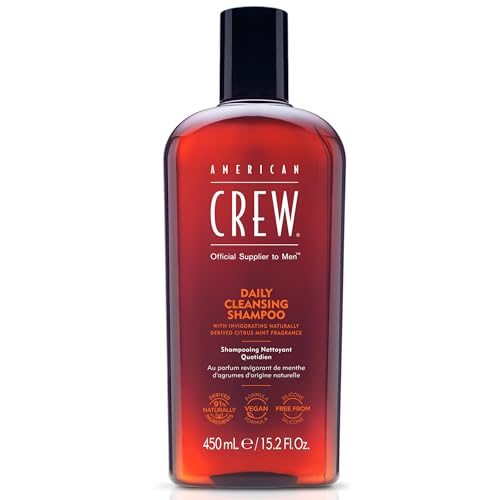 American Crew Men's Daily Cleansing Shampoo for Normal to Oily Hair, Silicone-Free with Vitamin B5,...