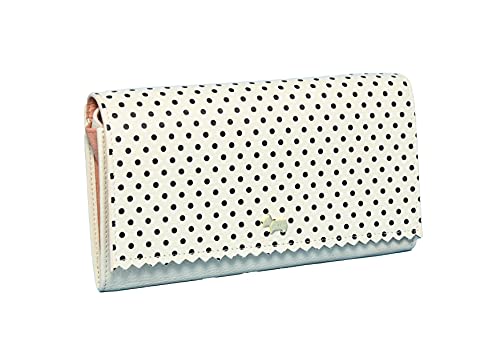 Radley London Womens Leather Phone Cross Body Multiway Crossbody Bag Purse Wallet Ric Rac Radley in Cream with Black Spots