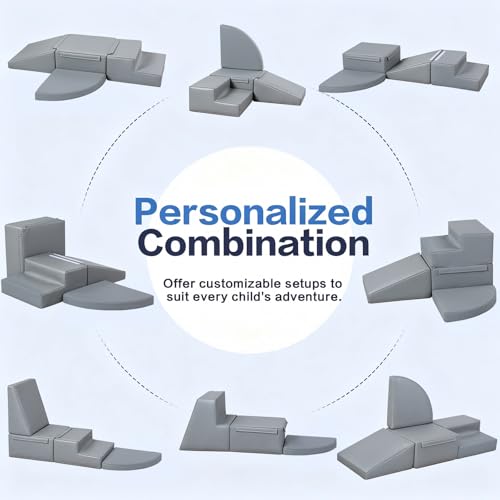 Image of Sumbababy Foam Climbing Blocks for Toddlers: 4 PCS Soft Play Toys - Waterproof PU Leather Climber - Kids Indoor Playground Set for Preschool and Daycare