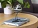 Mikasa Artglass Blue Stripe Glass Bird Decor, Home Office, Living Room, 5.51x3.35x5.51 Inch
