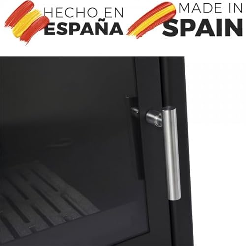 Miniatura 3 de Estufa De Leña Grande Modelo G 14.3 Kw Chimenea Moderna De Leña Con Puerta Cristal Estufa De Leña Clásica Para Salón