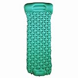 3 estilos: estilo de alta combinación: con funda de almohada y pie inflable, estilo normal: inflable manual con almohada, estilo simple: cómodo cojín de aire, una variedad de colores están disponibles. Puedes reducir la carga de viaje, puedes presionar fácilmente la bomba con tus manos o pies para inflar la esterilla de camping (unos 2 – 3 minutos, la colchoneta de dormir estará llena).