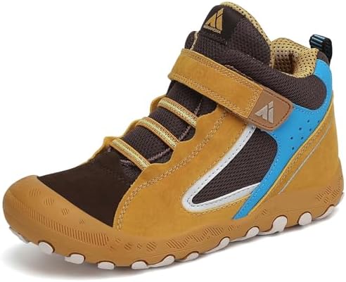 Mishansha Kids Hiking Boots Boys Girls Hiking Shoes Yellow 7.5 Toddler