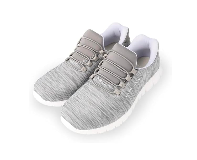 【74%OFF】【1,424円】 Pure Walker レディース スライドフィット レースアップシューズ