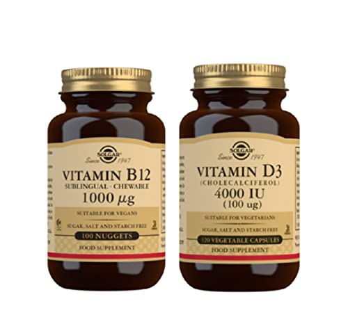 Solgar Vitamina B12 100 Unidades + Vitamina D3 4000 UI 120 unidades