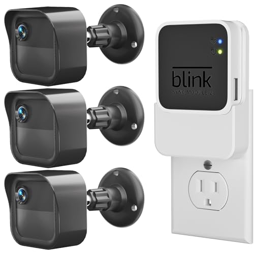 Image of Outdoor Camera Mount for Blink, (2-in-1Minimalist) Sync Module 2 Mount and 3Pack Weatherproof Protective Housing with 360 Degrees Adjustable Bracket for Blink Outdoor 4th&3rd Gen Cam System