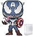 POP Marvel: Venom - Venomized Captain America Funko Pop Vinyl Figure (Bundled with Compatible Pop Box Protector Case), Multicolored, 3.75 inches
