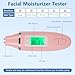 Semme Skin Hydration Tester, Analyzer Machine Professional, Digital Skin Oil Sensor, Analyzer Tester Water Oil Monitor LCD Display Monitoring Meter for Face and Body