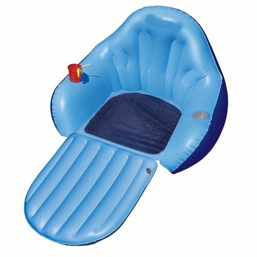Chaise flottante de piscine avec repose-pied réglable et dossier ergonomique adulte