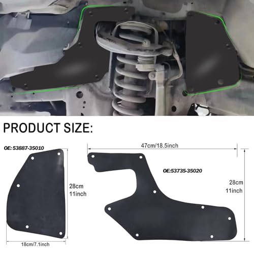 Guardabarros para Toyota 4Runner N180 de alta calidad con sellos de goma dura 4