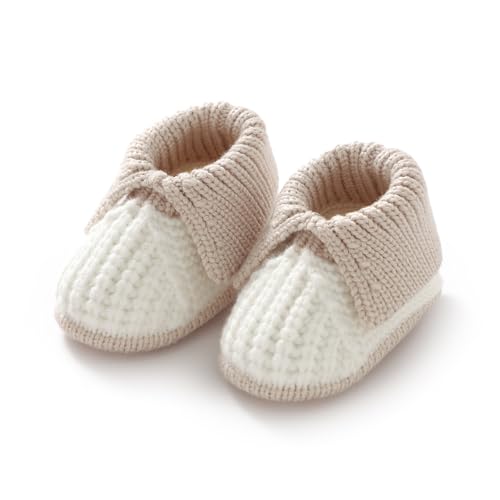 Image of Neiwech Baby Booties Newborn Infant Sock Shoes Knit Crochet Soft Cozy Warm Boots for Boys Girls