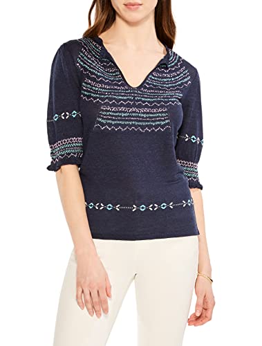 NIC+ZOE Women's Intarsia Stitches Sweater2