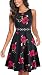 HOMEYEE Women's Sleeveless Cocktail A-Line Embroidery Party Summer Wedding Guest Dress A079