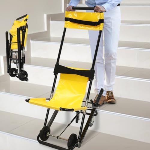 Silla de ruedas plegable para subir escaleras plegable, con repos...