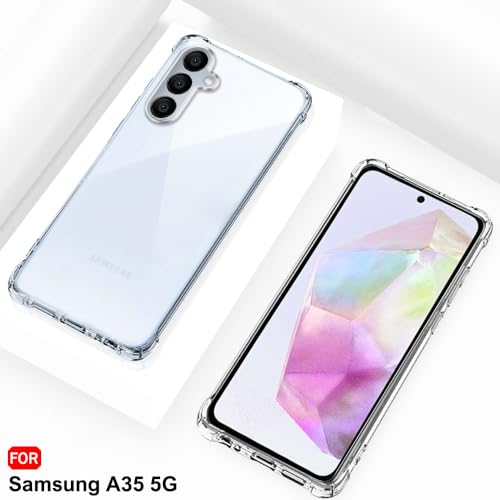 Image of TheGiftKart Transparent Crystal Clear Back Cover Case for Samsung Galaxy A35 5G | Shockproof Soft TPU Case | Cushioned Edges for Ultimate Protection Back Cover Case (TPU, Transparent)