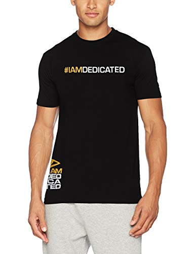 DEDICATED NUTRITION Herren Get Shit Done T-Shirt, schwarz/gelb, M