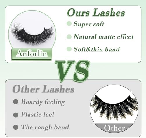 Wispy 20-25MM Faux Mink Lashes - 3D Curl, 21 Pairs, Dramatic & Natural False Lashes