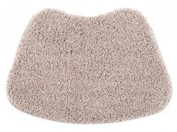 Lord of Rugs Washable Bath Shaggy Mat for Bathroom, Toilet, Shower and Kitchen Ultra Soft Quick Dry Stain Resistant Non-Slip Rug Nude Pink Curve L80xW50 cm
