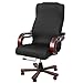 Unimore Office Chair Cover Black Removable Stretch Fabric Computer Rotating Chair Slipcover with Zippers Universal (Chair not Included)