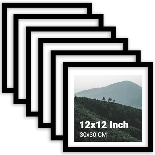 Image of kotart Photo Frame For Wall | Aesthetic Collage Picture Frames For Wall Decor | Rectangular Photo Frames For Home Decor Office Livingroom Bedroom | Pack of 6 (12X12 inch)