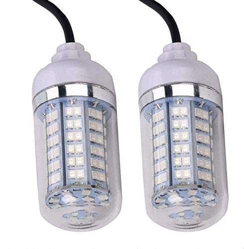 Amarine Made Underwater Night Fishing Light 12V 15W 108LED Waterproof Boat Submersible Ultra Bright with Power Switch Fishing Night Lamp Attracts Fish Prawns Squid Krill (2)