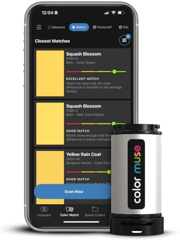 COLOR MUSE Colorimeter Paint Colour Matching Tool, Digital Colour Values Sensor & Reader for Precise and Accurate Paint Color Matching - Perfect for Professional Painters, Designers, and Artists