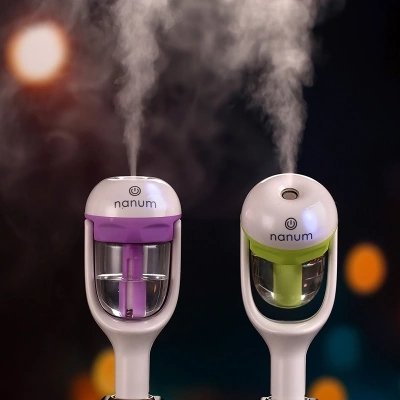 YONGYAO Purificador de Aire de humidificación Coche Aroma AromaLa Terapia difusor de aceites dc12v Filtro de Aire negativeion-Rosado
