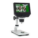 Hauptparameter: IGOSAIT Fachmann 600x Digital-Mikroskop elektronisches Video-Mikroskop 4,3-Zoll-HD-LCD-Lötmikroskop-Telefonreparatur-Lupe mit dem Stand G600 Teilereparatur/Naturbeobachtung (Color : Alloy Stand)