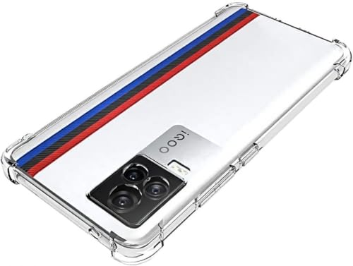 Image of Lustree iQOO 7 Legend Back Cover Case, Transparent Clear Shockproof Mobile Cover, Anti-Yellow (Slow Yellow)TPU Silicone Soft Bumper, Camera & Screen Protection, Slim Protective Case for iQOO 7 Legend