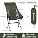 SHALLWE Camping Chairs, All Aluminum Frame Portable Folding Camp Chair for Adults, Heavy Duty Collapsible for Backpacking, Hiking, Beach, Sports (Green)