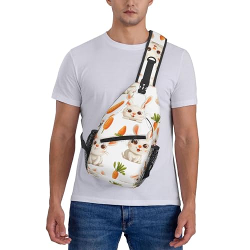 Bolso Cruzado Cute Bunny Carrot para Mujeres y Hombres miniatura 7
