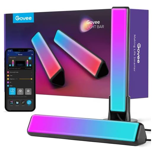 Govee Smart Light Bars, RGBICWW Smart LED Lights with 12 Scene Modes and Music Modes, Bluetooth Color Light Bar for Entertainment, PC, TV, Room Decoration