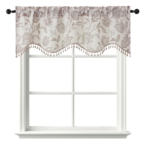 Ebesto Scalloped Floral Tassel Valance