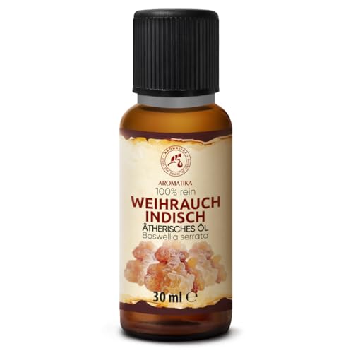 Olio Essenziale di Incenso Indiano 30 ml - Boswellia serrata - Naturale e Puro - Olio essenziali per Diffusori - Aroma per la Casa - Saponi e Candele - Profumo di lunga durata - Aromaterapia