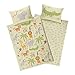 Produktbild Aminata kids Bettwäsche Kinder 100 x 135 Zootiere Safari Kinder-Wende-Bettwäsche-Set Zoo-Tiere-Dschungel-Motiv Jungen & Mädchen Baumwolle | ÖkoTex Baby Giraffe AFFE Löwe