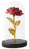 1.🌹【Romantisch und Schön】 Diese nie verblassende rose symbolisiert ihre ewige liebe. Die glaskuppel bringt nicht nur bessere visuelle effekte für die menschen, sondern schützt auch die ewige rose im inneren.