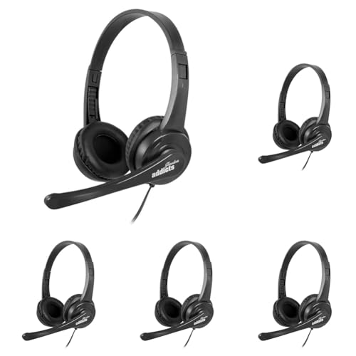 Casque PC pour télétravail et apprentissage en ligne avec micro antibruit NGS (Lot de 5)