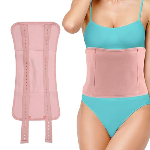 Castor Oil Pack - Reusable Castor Oil Wrap Adjustable Castor Oil Pack Wrap Kit for Liver Detox, Aid Sleep, Constipation & Inflammation, Improve Circulation Digestion - Oil Not Included (Pink - 1 Pcs)