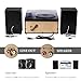 MUSITREND 10 in 1 Record Player with Dual Stereo Speakers Vintage 3 Speed Turntable with Bluetooth AM FM Radio CD Cassette USB SD Play 3.5mm Headphone Aux-in RCA Line-Out (Black)