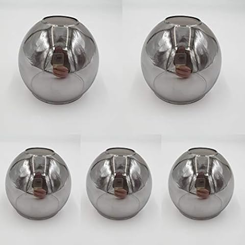 Lot de 5 abat-jours E14 fumée Cover