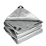 Kompatibel mit wasserdichter Plane, silberner, Mehrzweck-Markise, Überdachung, Regenschutz, Sonnenschutz for den Außenbereich, Camping(2x2 m)