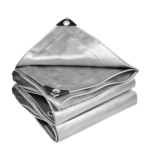 Kompatibel mit wasserdichter Plane, silberner, Mehrzweck-Markise, Überdachung, Regenschutz, Sonnenschutz for den Außenbereich, Camping(2x2 m)