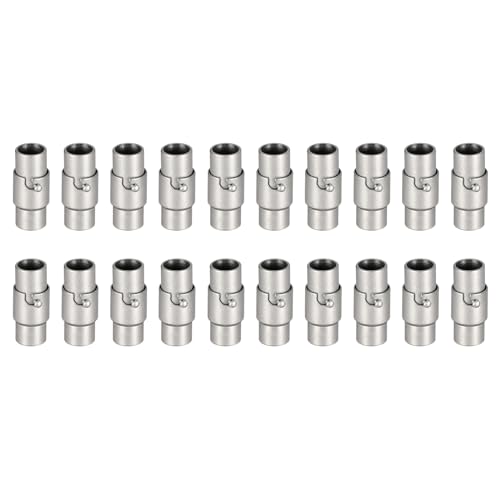 uxcell Leather Cord End Clasp, 20Pcs 5mm Hole Leather Clasps
