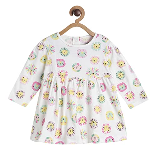 Image of miniklub Girls Pack of 2 Conversational Printed Cotton Fit & Flare Dresses