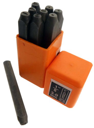 BENCH WIZARD 9 Pc. Punctuation Mark Punch Set | Hardened Carbon Steel | 1/8