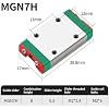 Linear Rail, Linear Motion Guides 1pcs Miniature Linear Guide Slider Block MGN7C MGN7H MGN9C MGN9H MGN12C MGN12H MGN15C MGN15H MGW7C MGW7H MGW9C MGW9H MGW12C Linear Guide Rail Slider(MGN7H)