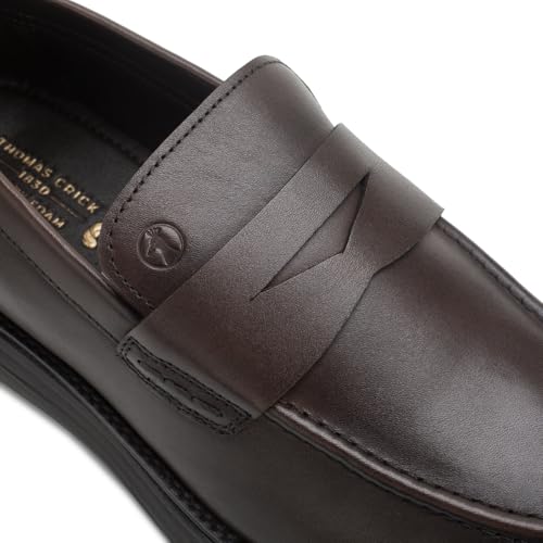 Image of Thomas Crick Sophisticated Dual-Tone Leather Loafers with Enhanced Comfort
