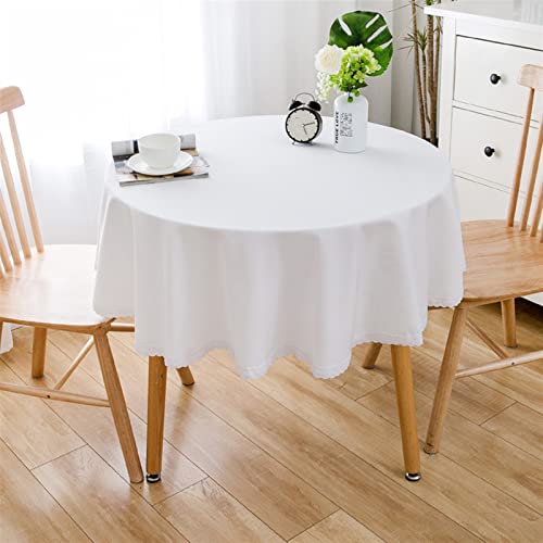 Nappe ronde imperméable anti-huile en coton lin uni 220cm BS 08